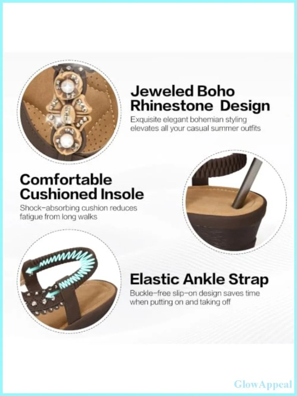 Comfortable Wedge Sandals for Women Low Heel Summer Dressy Platform Sandals